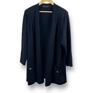 St. John Black Cardigan Size 12 (Imperfect)